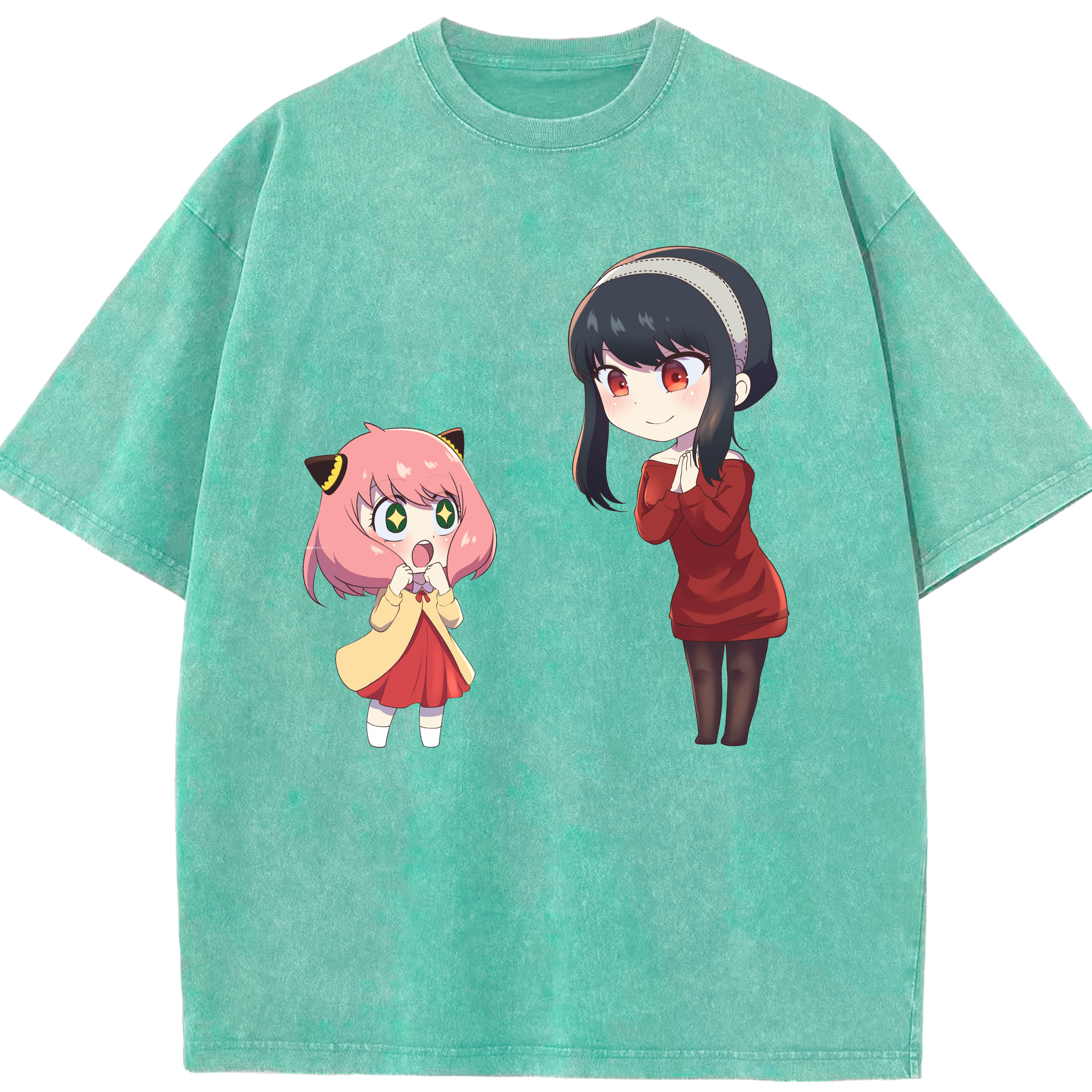 （画像用） SPY×FAMILY间谍家家酒 綿100% ヴィンテージ風 半袖Tシャツ（フロントプリント）